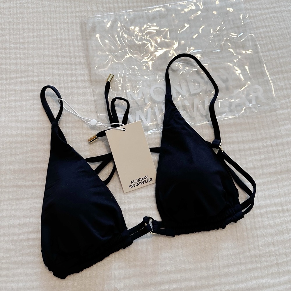 Monday Swimwear Havana Black Bikini Top
